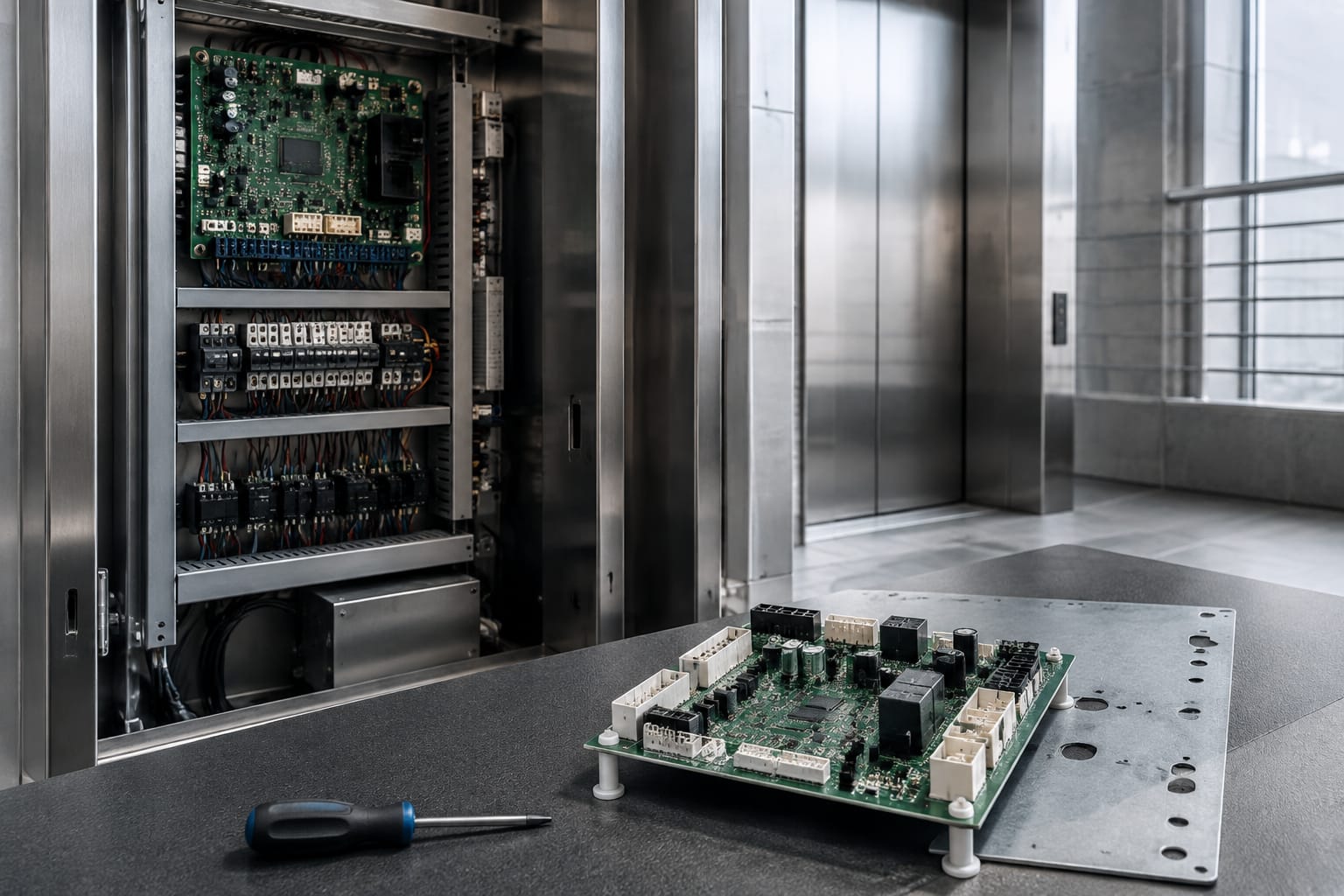 Panel de control de ascensor: fallas, piezas y cambio