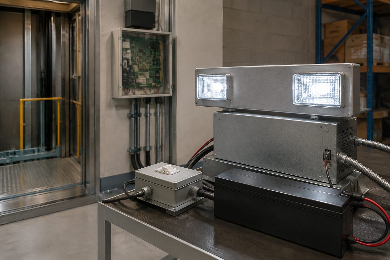 Luz de emergencia de ascensor: prueba y reparación